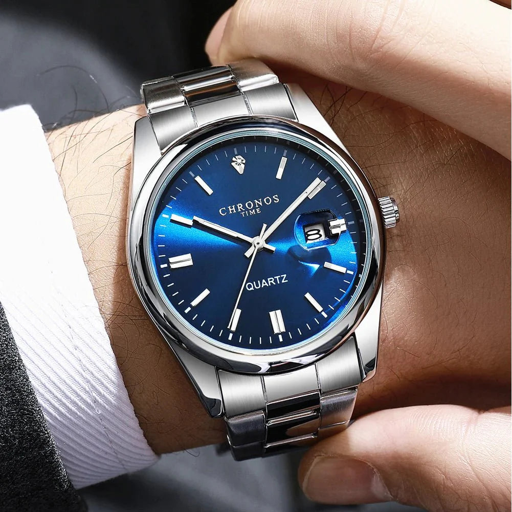 Men's Luxury Quartz Stainless Steel Watch-1