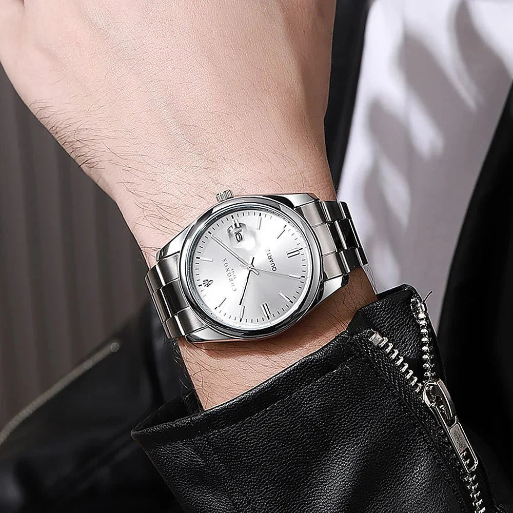 Men's Luxury Quartz Stainless Steel Watch-5