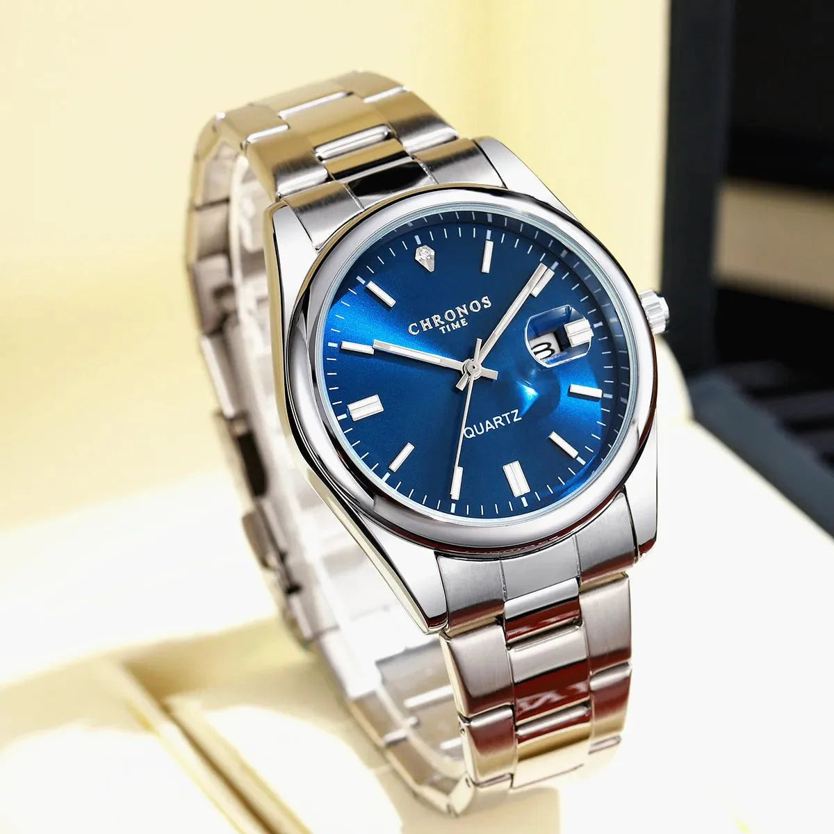 Men's Luxury Quartz Stainless Steel Watch-3