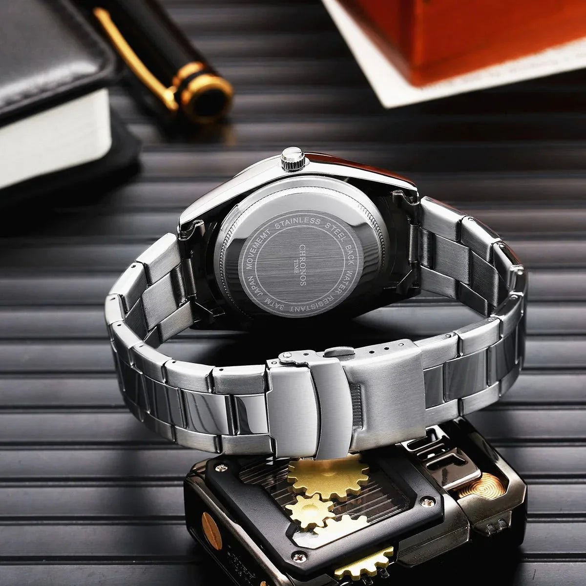 Men's Luxury Quartz Stainless Steel Watch-4